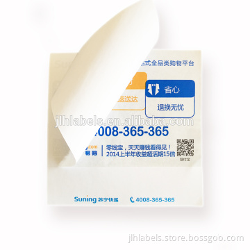 customized direct thermal label sticker roll/double layer self-adhesive label 136x100 shipping labels address labels